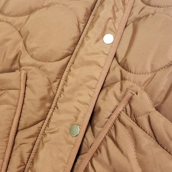 J. Crew Quilted Cocoon Coat in Nutmeg Size S - Picture 5 of 8